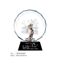 高爾夫球水晶獎杯，組織獎杯，熱心公益水晶獎杯，運動會獎杯